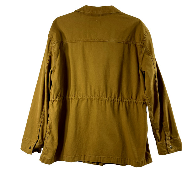 Women Field Jacket Size Medium Brown Barn Chore Utility Coat Pockets Lightweight - Picture 2 of 15